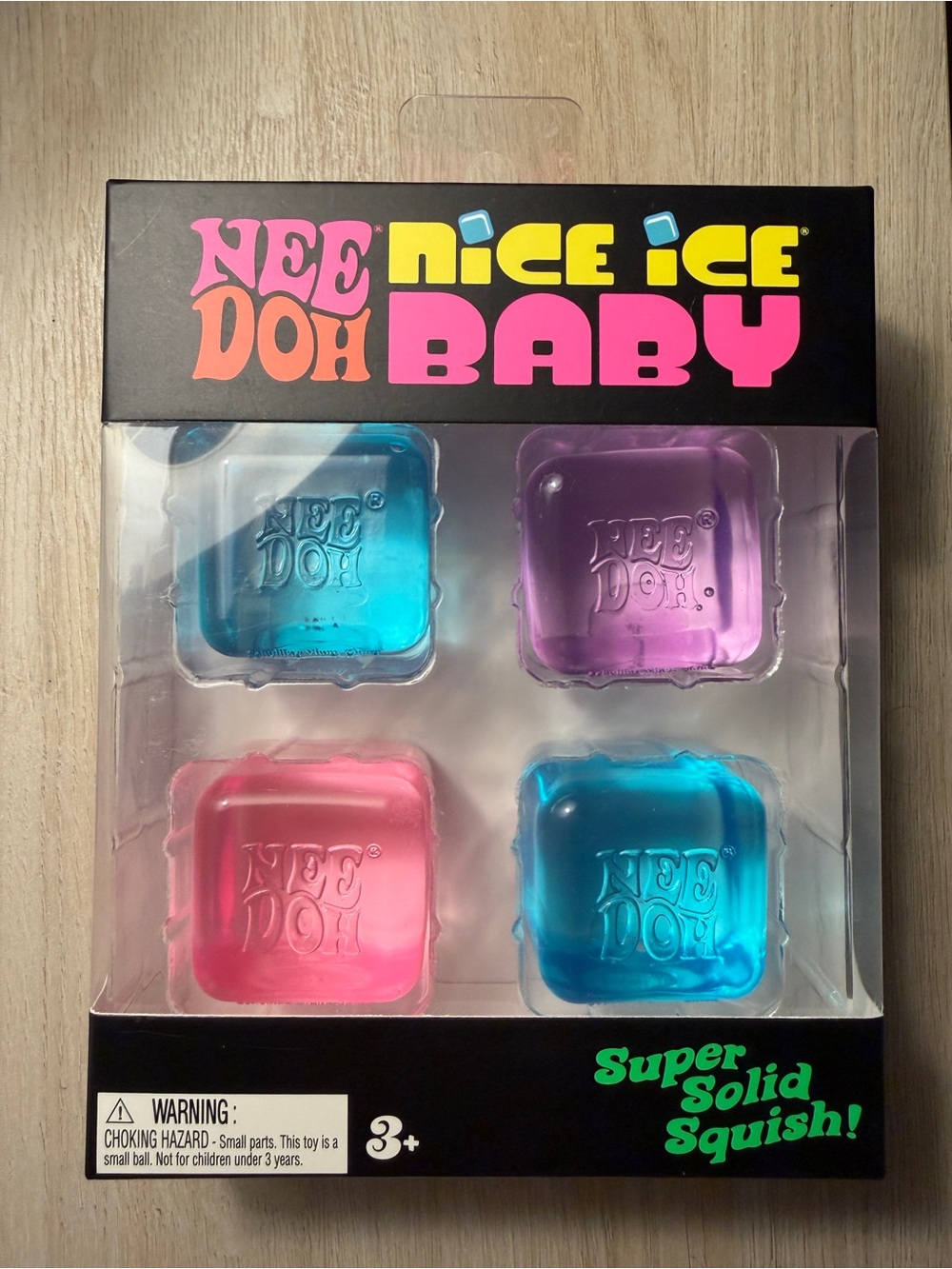 NeeDoh Nice Ice Baby Squish Set - Blue, Purple, Pink